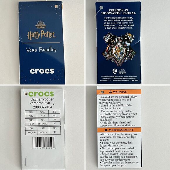 New Vera Bradley X Harry Potter Limited Edition Crocs Men Classic Slip-on 12 main image 4
